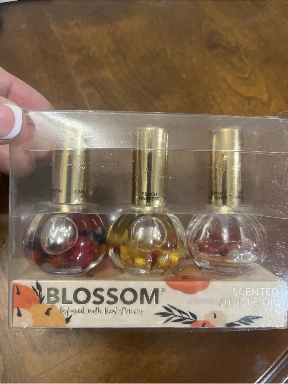 Blossom Scented Cuticle Oil Trio — Red, Yellow, Clear